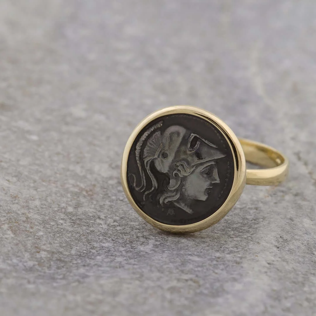 Athena Large Coin Ring