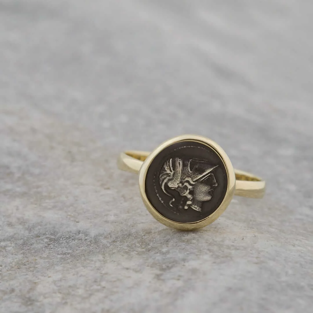 Athena Small Coin Ring