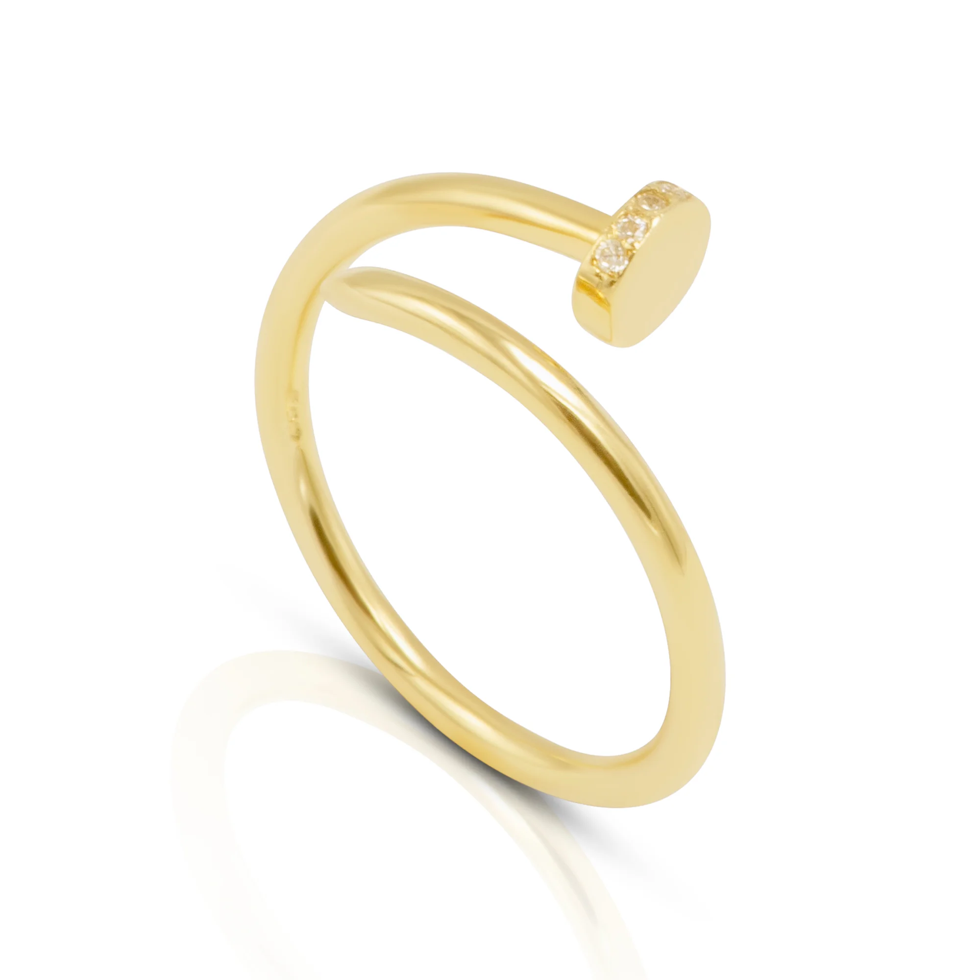 Gold Minimal Spike Ring