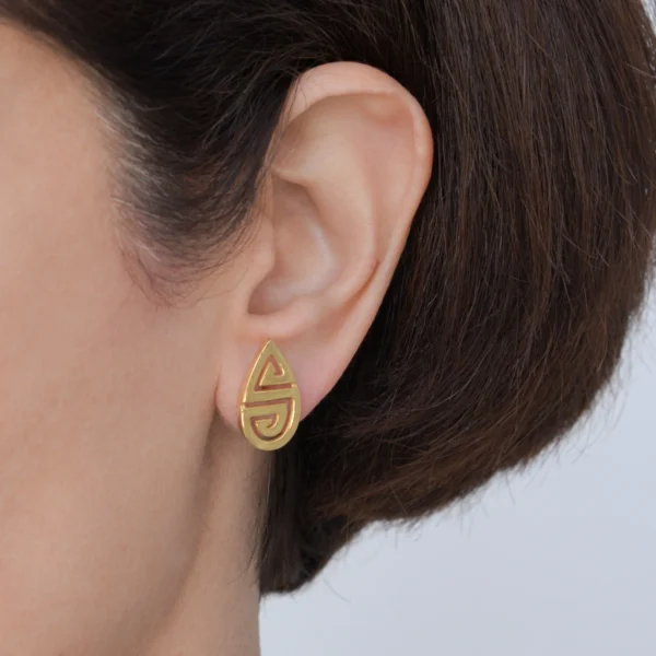 Stagona Greek Key Earrings